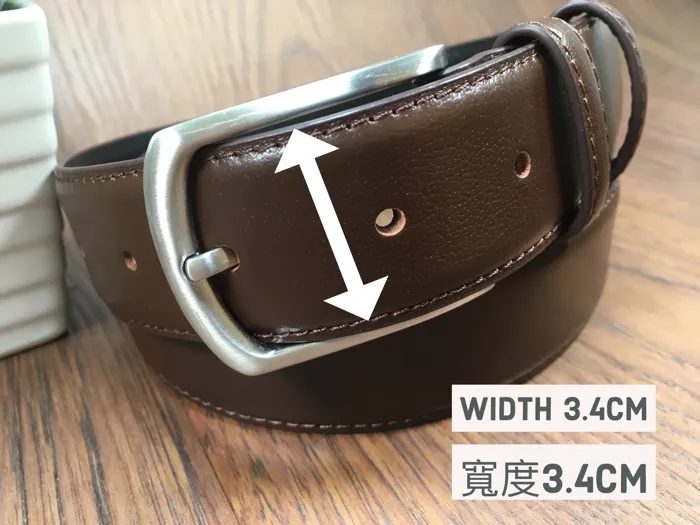 [香港品牌 EBELT] EBM 165  男裝高級頭層牛皮真皮皮帶 3.4cm Top Grade Full Grain Cow Leather Belt
