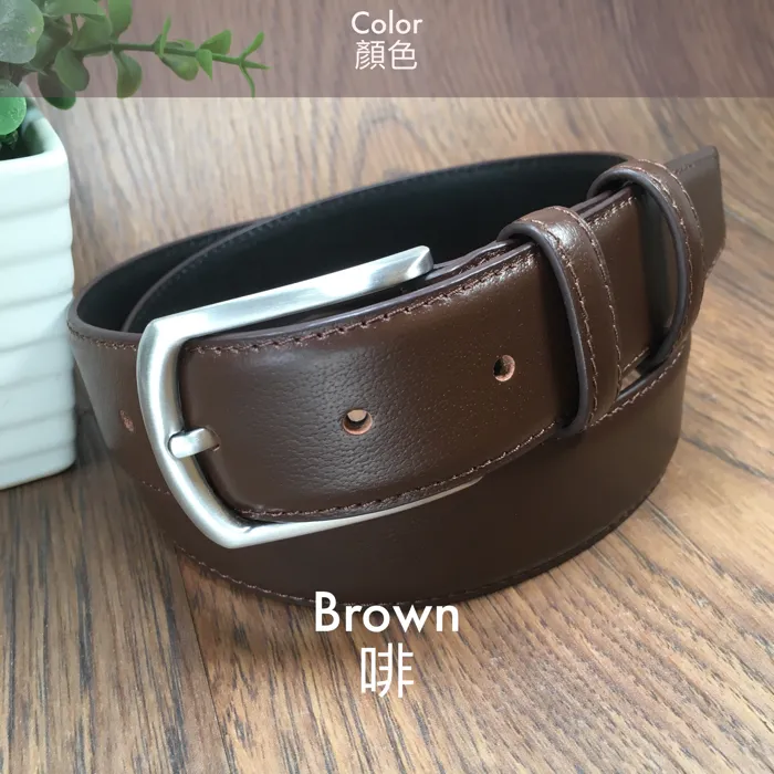 [香港品牌 EBELT] EBM 165  男裝高級頭層牛皮真皮皮帶 3.4cm Top Grade Full Grain Cow Leather Belt