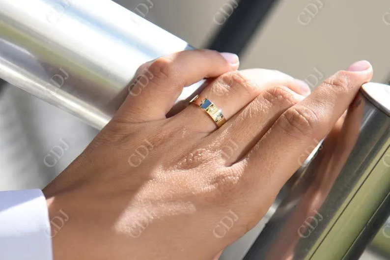 0.11CTW Lab Grown Diamond Star Wedding Band