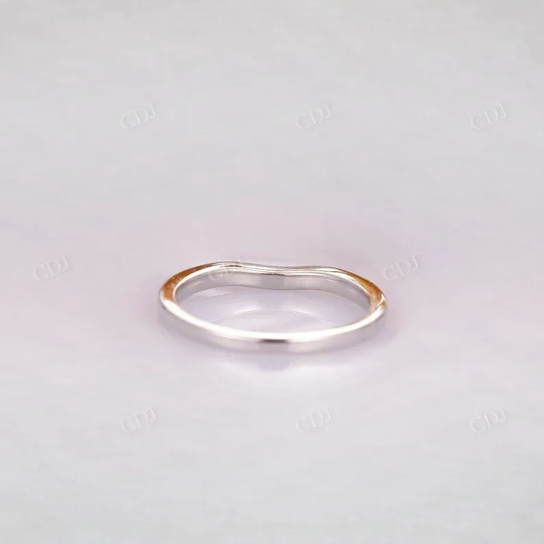0.12CTW Half Eternity Curved Natural Diamond Wedding Band