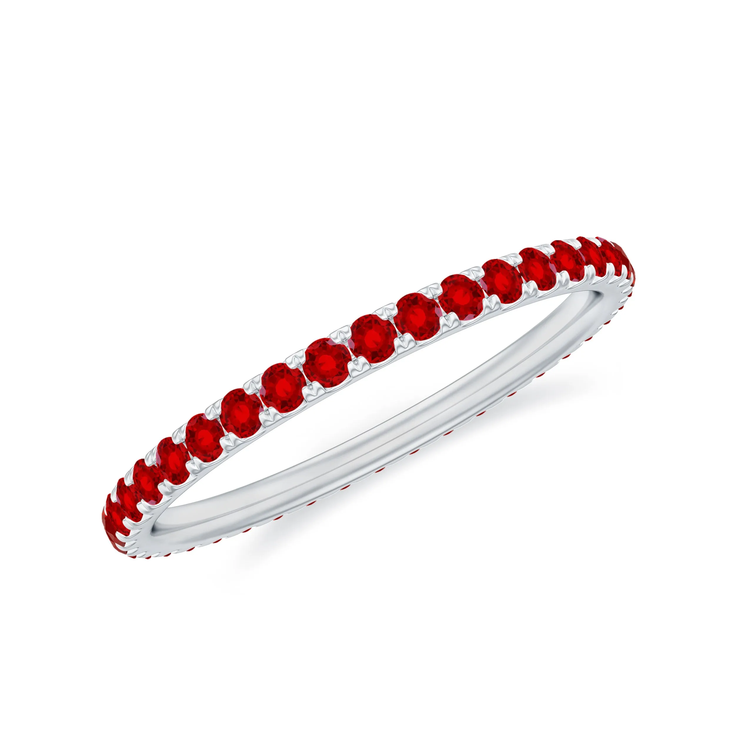 1/2 CT Lab Created Ruby Stackable Eternity Band
