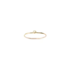 14k Diamond Bezel Stacker