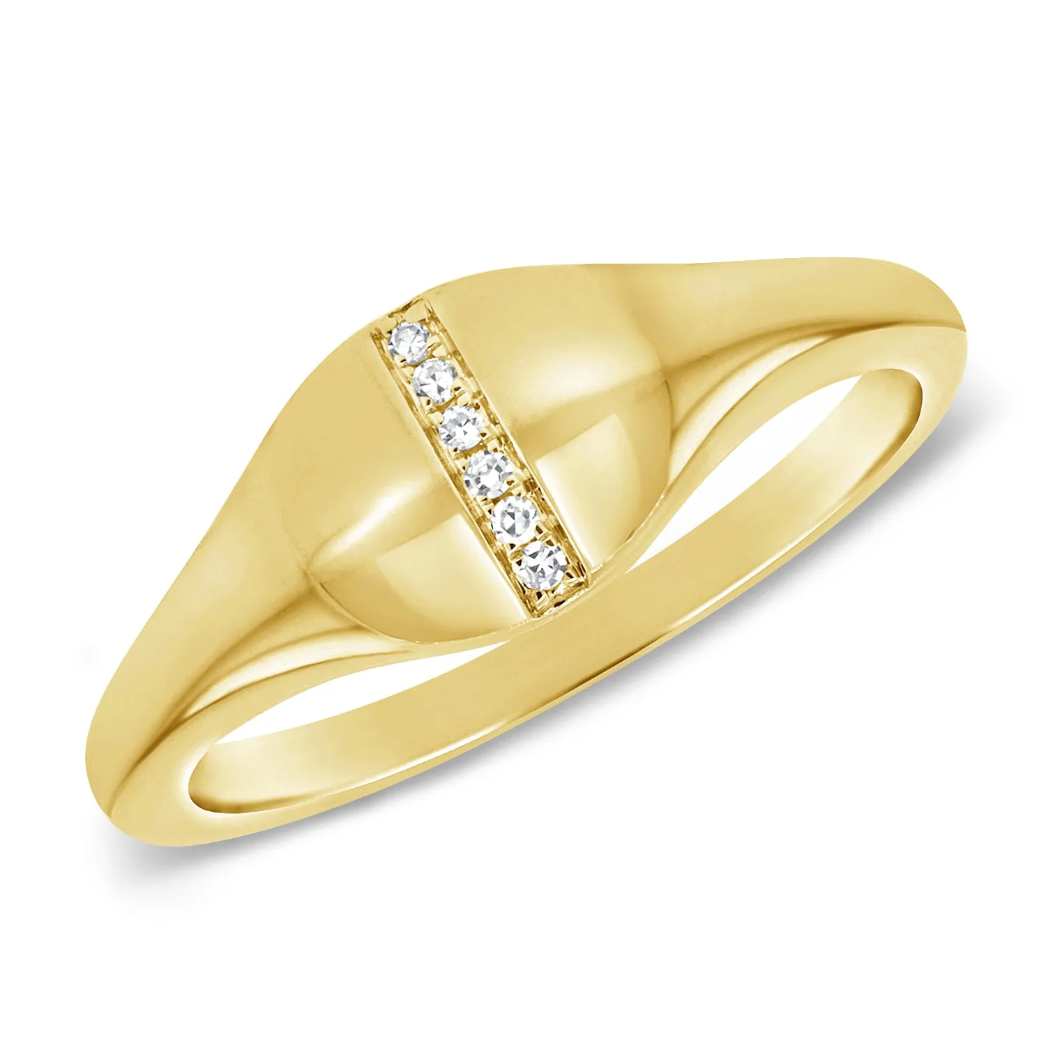 14k Gold & Diamond Pinky Ring - 0.02ct