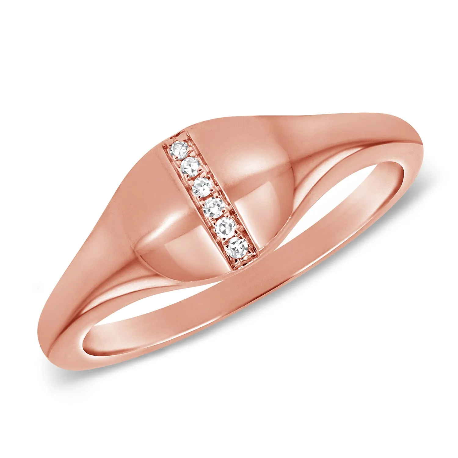 14k Gold & Diamond Pinky Ring - 0.02ct