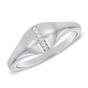 14k Gold & Diamond Pinky Ring - 0.02ct