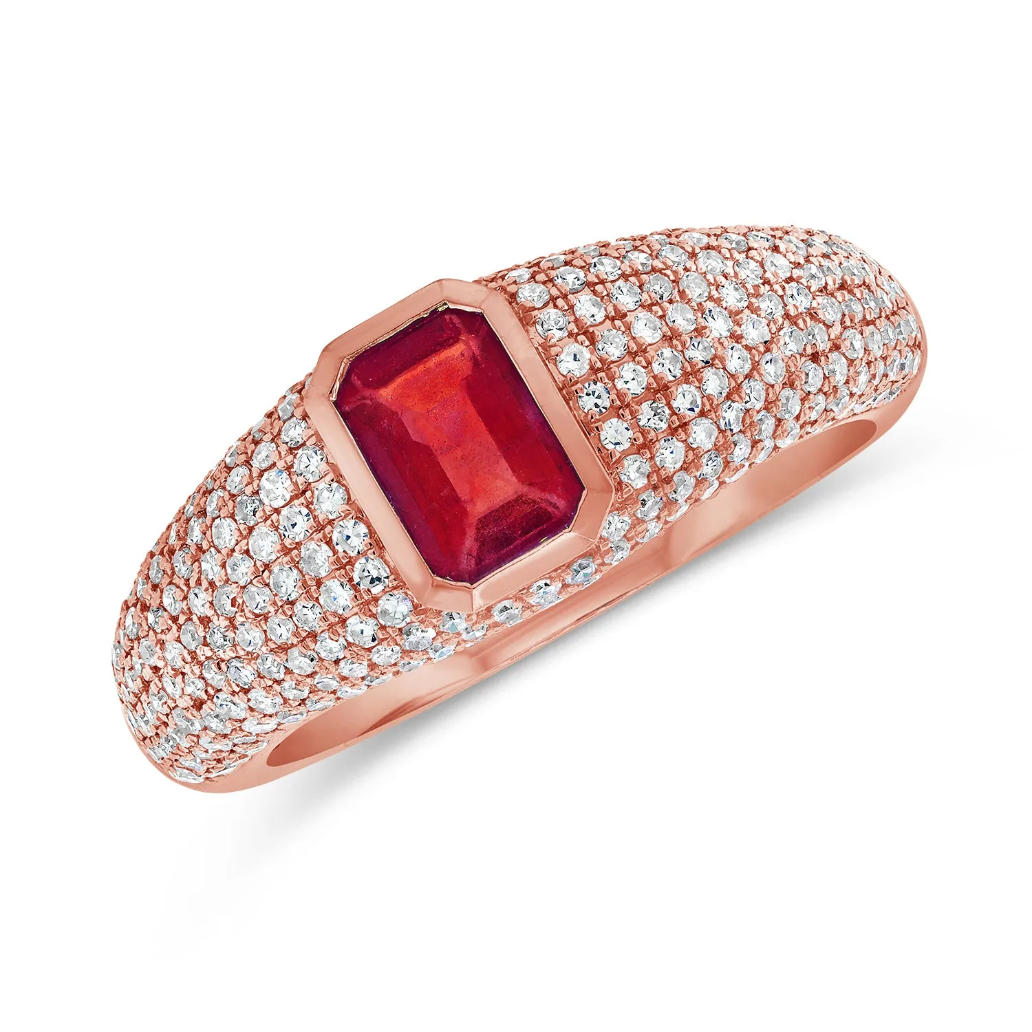 14k Gold, Ruby & Diamond Ring