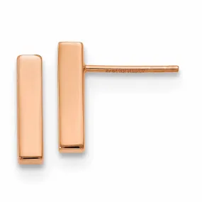 14K Rose Gold Polished Finish Post Earrings