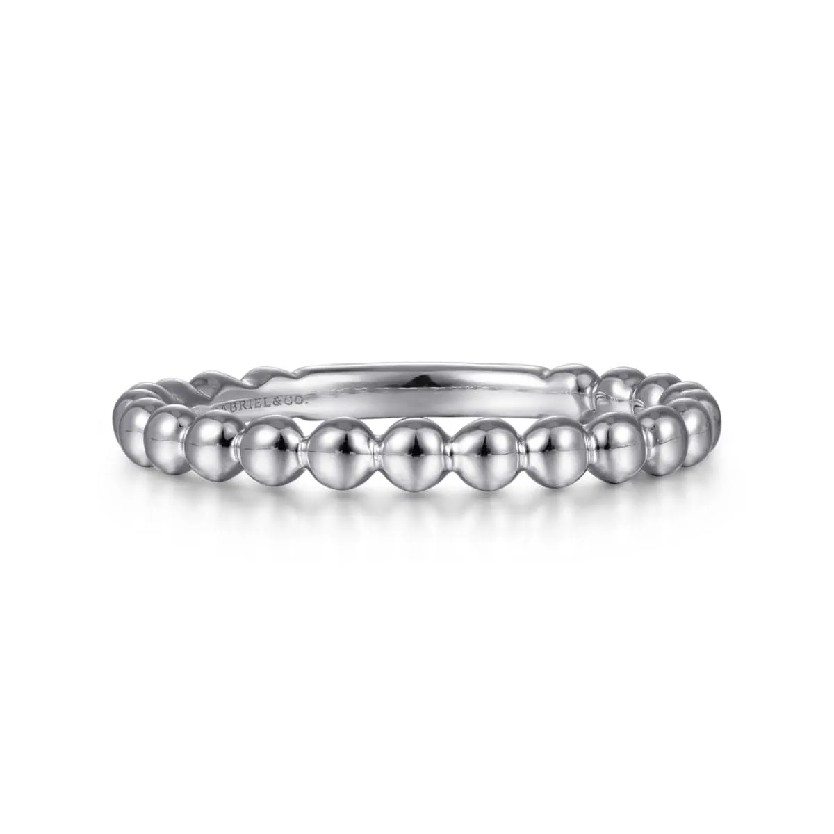 14K White Gold Bujukan Beaded Band - LR4871W4JJJ
