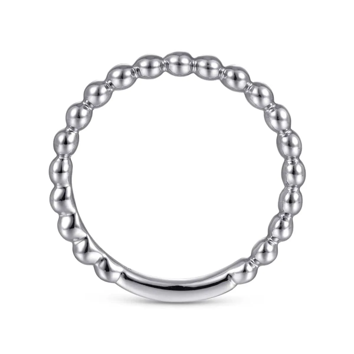 14K White Gold Bujukan Beaded Band - LR4871W4JJJ