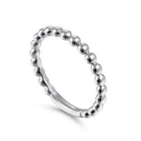 14K White Gold Bujukan Beaded Band - LR4871W4JJJ