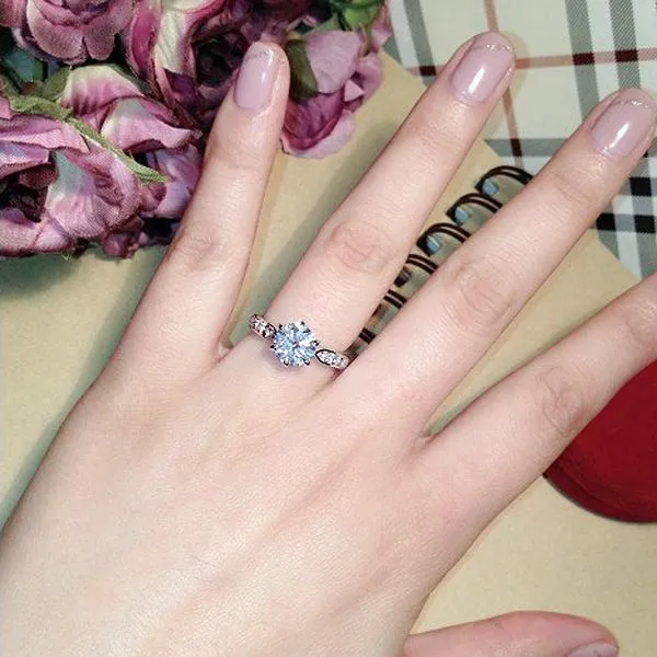 1.75ct Polished Austrian Crystal Rose Gold Ring