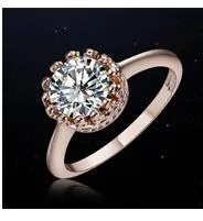 1.75ct Polished Austrian Crystal Rose Gold Ring