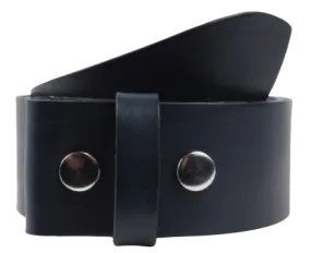 2 Inch Wide (50mm) Blue Leather Belt Strap Made to Measure