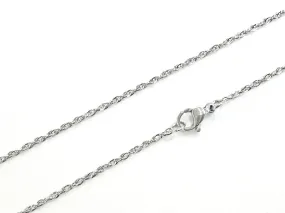 20”/24" Stainless Steel Necklace, 1.8mm Twisted Cable Chain | 20“/24" 不鏽鋼項鏈 1.8mm扭十字鏈