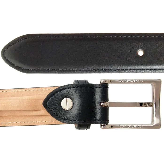 30 mm Sartorial Buffed Leather Belt Black
