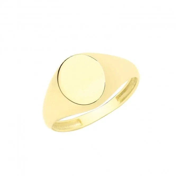 9ct Yellow Gold Oval Signet Ring RN950