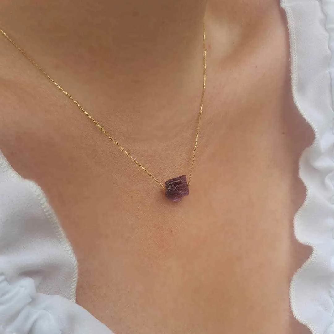 Amethyst - 14k Gold Plated Necklace