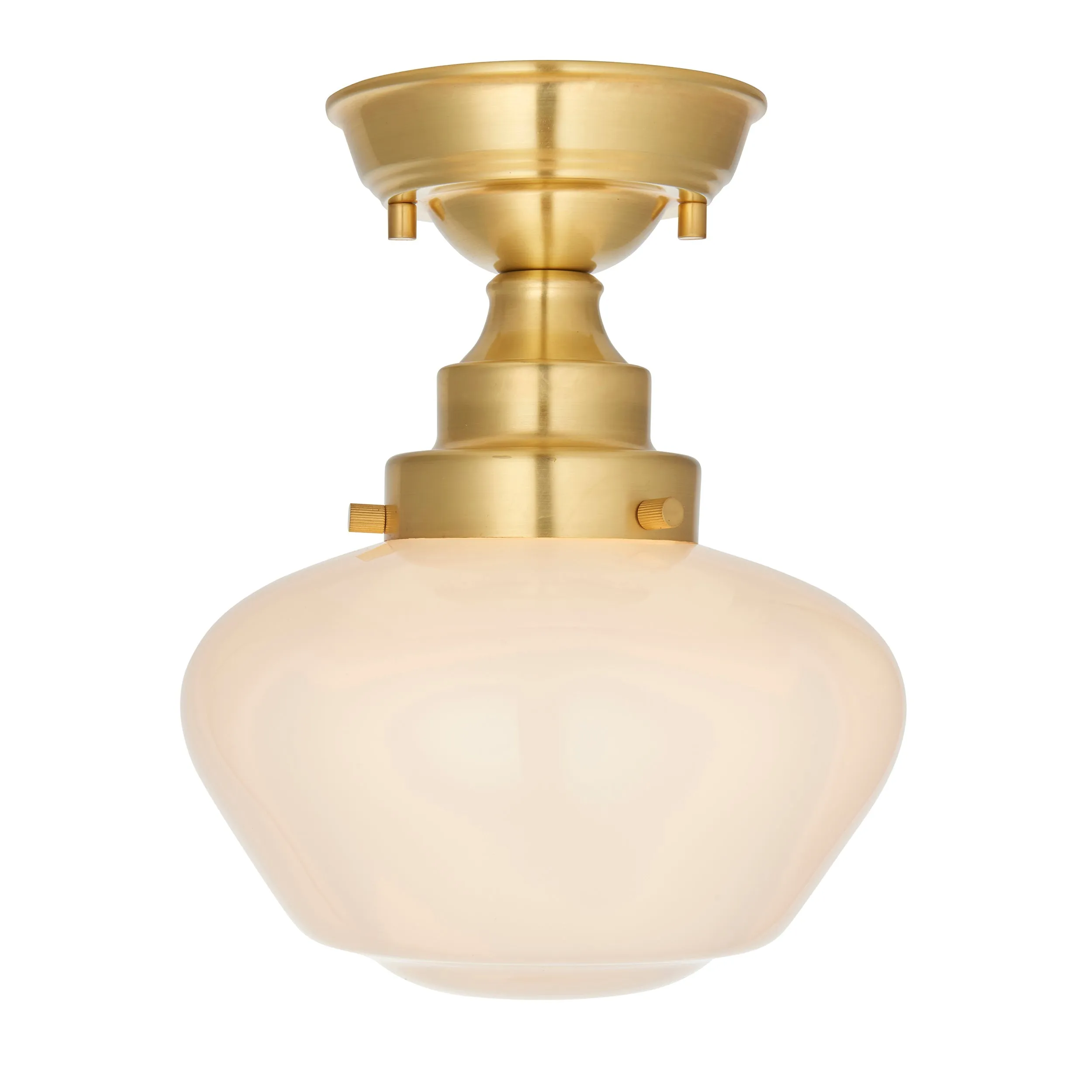 Amos Clarence Flush Antique Brass & Opal