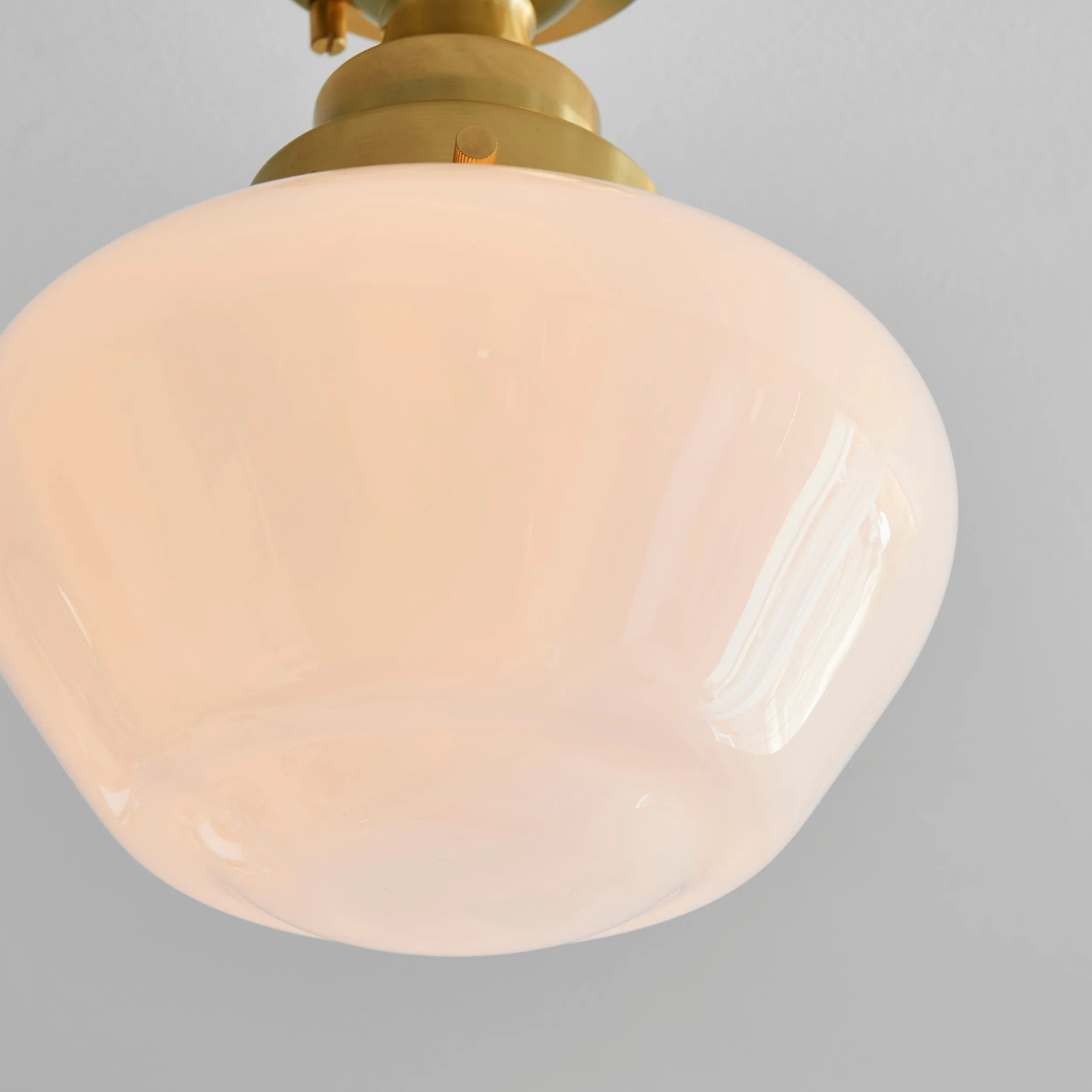 Amos Clarence Flush Antique Brass & Opal