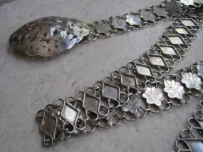 Antique Solid Silver Hallmarked Sarwak Iban Belt
