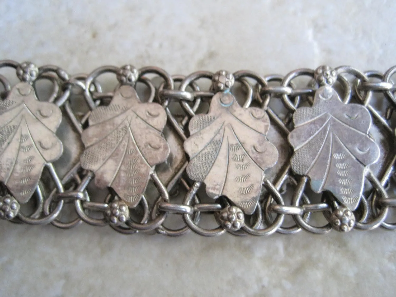 Antique Solid Silver Hallmarked Sarwak Iban Belt
