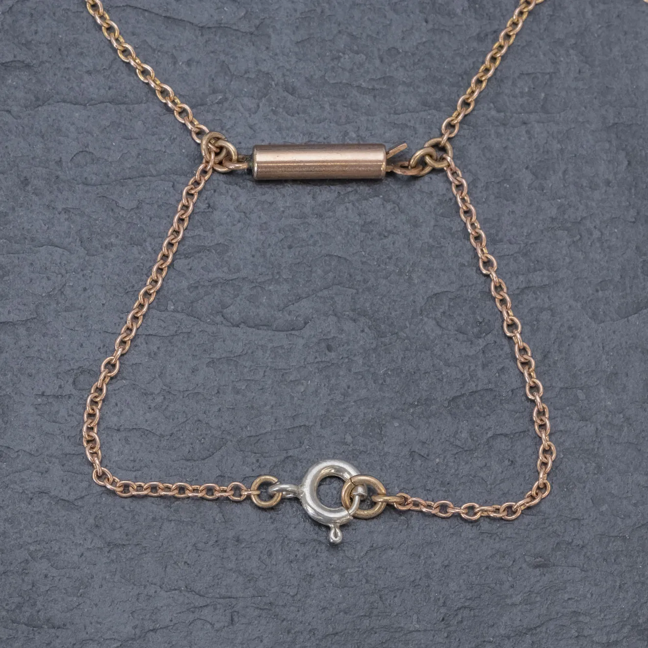Antique Victorian Moonstone Necklace 9Ct Gold Circa 1900