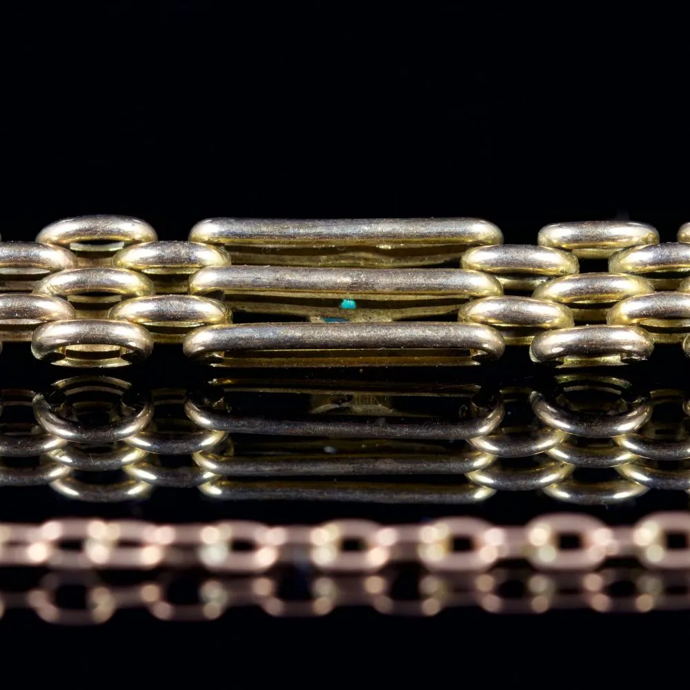 Antique Victorian Opal Bracelet 9Ct Gold Circa 1880