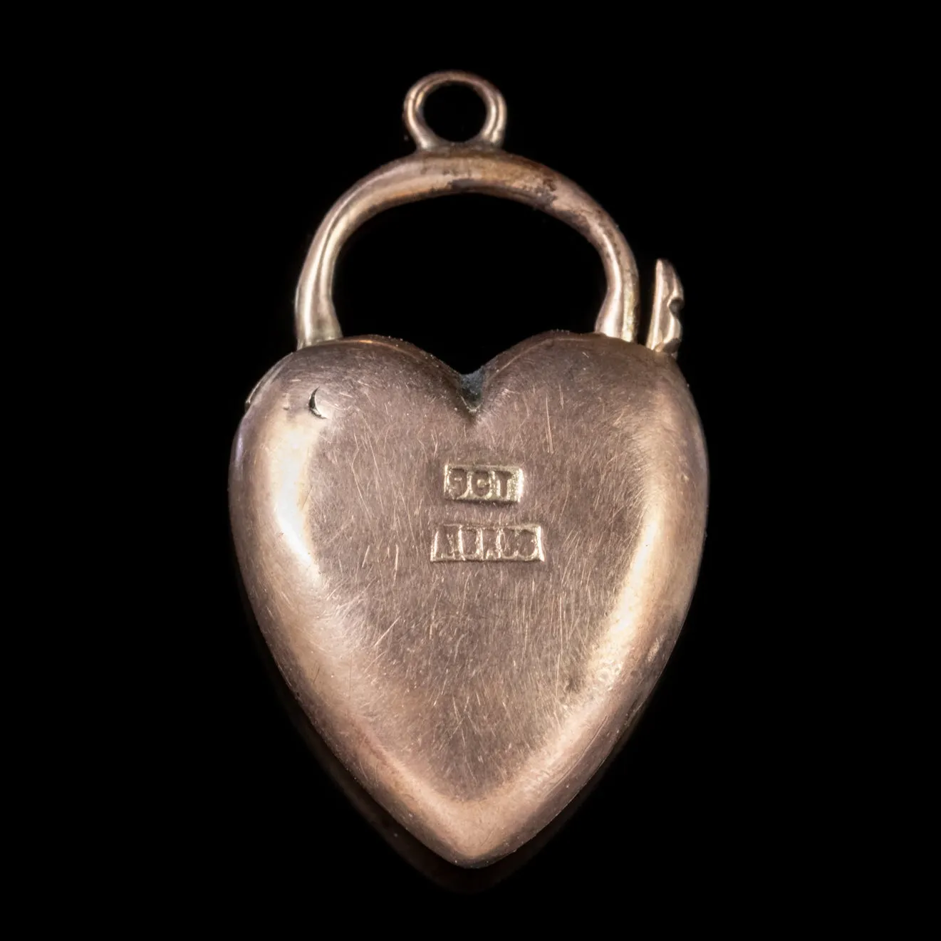 Antique Victorian Opal Curb Bracelet 9Ct Gold Heart Padlock Circa 1900