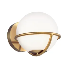 Apollo 1 Light Wall Light - Burnished Brass/Polished Nickel IP20 G9