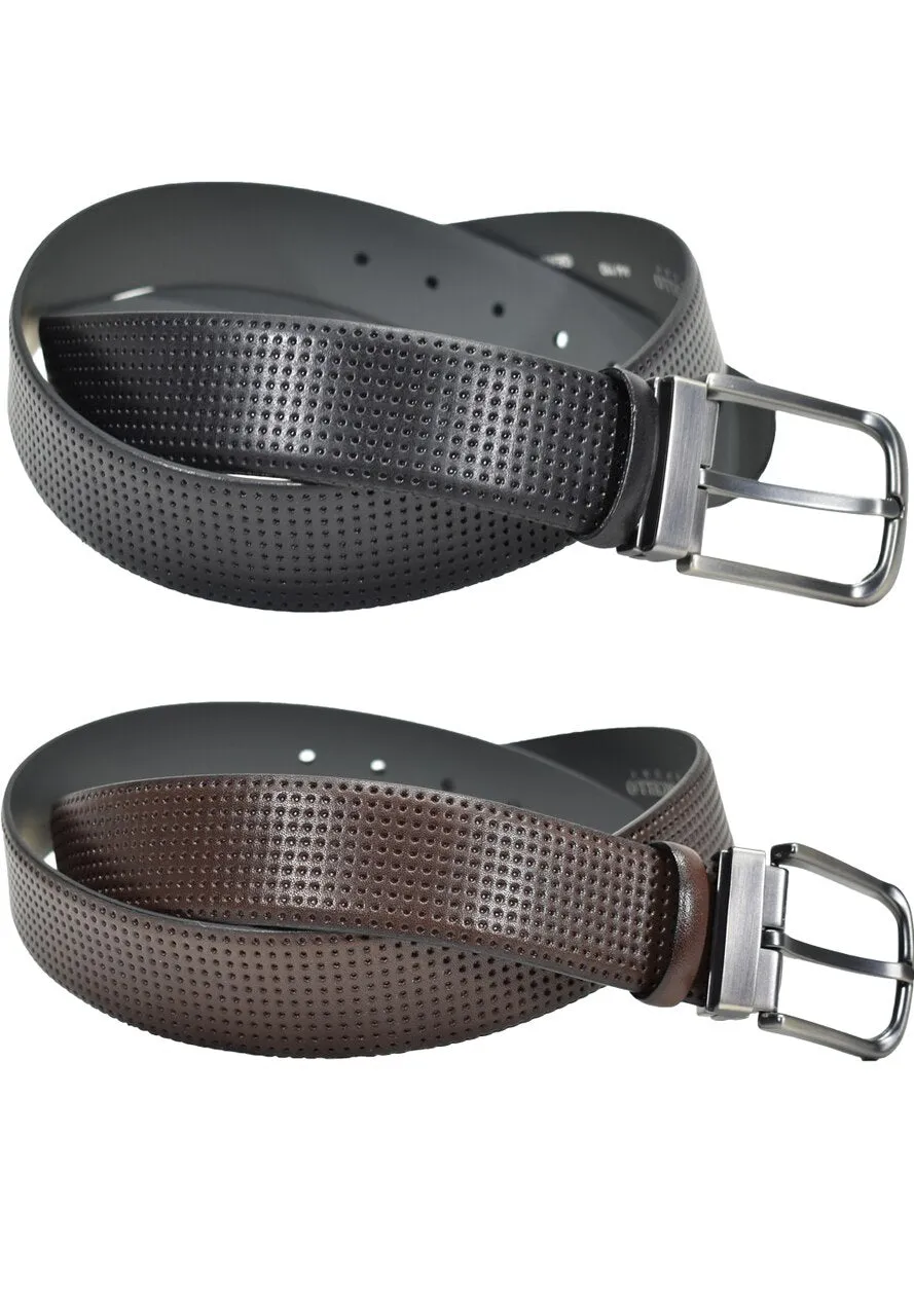 B10 Classic Perforated Leather Men's Belt