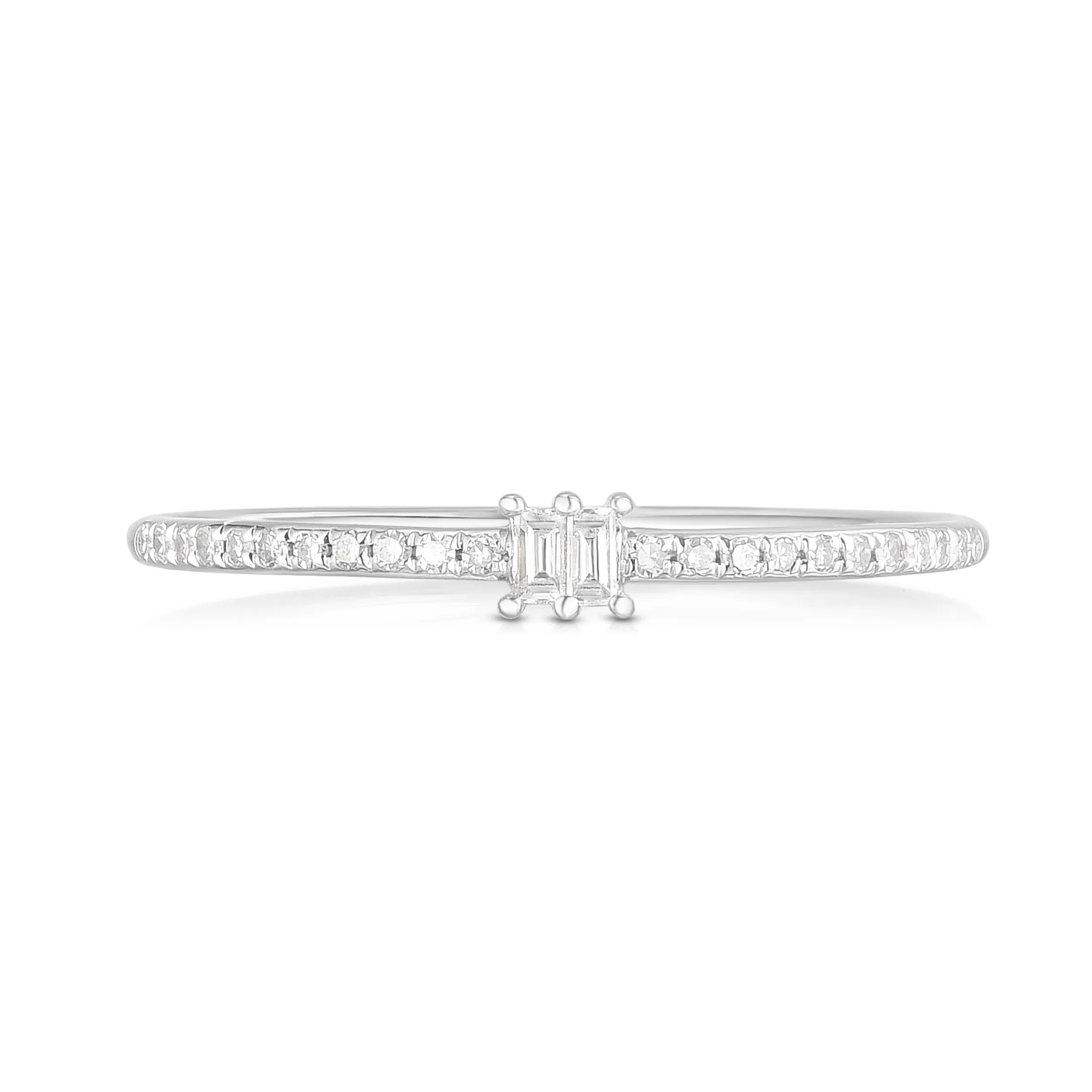 Baguette   Pavé Diamond Ring