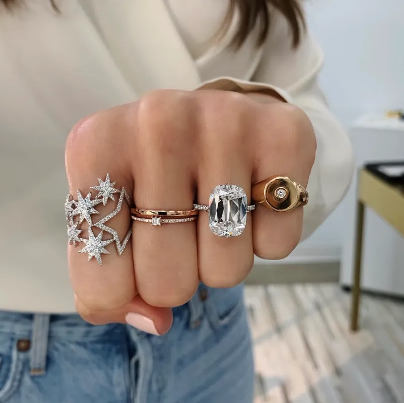 Baguette   Pavé Diamond Ring