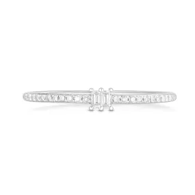 Baguette   Pavé Diamond Ring