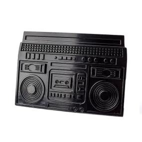 Belt Buckle by Hot Buckles Features Old School Boombox in Black or Gold