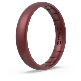 Birthstone Classic Thin Silicone Ring - Garnet