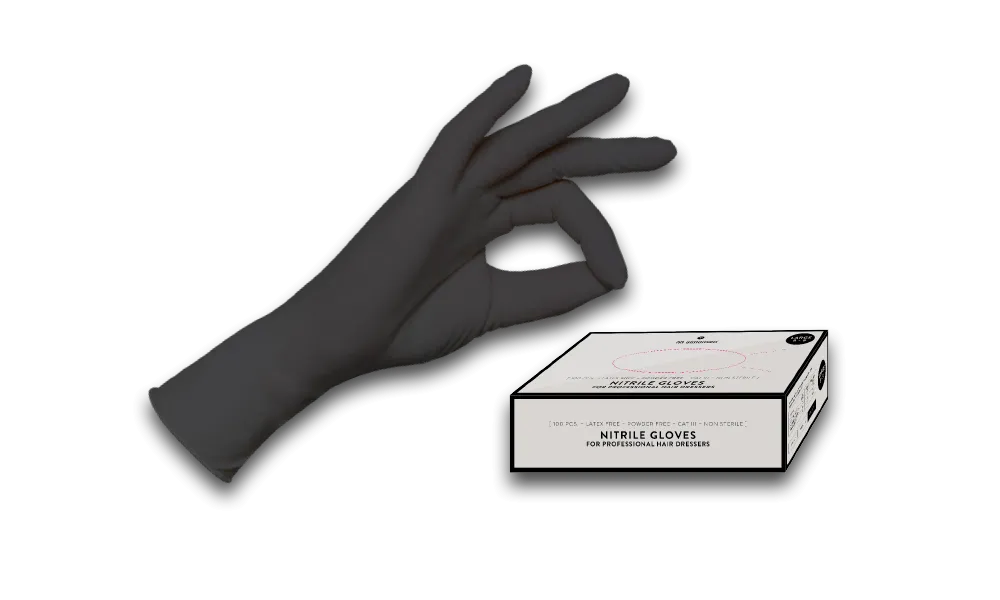 BLACK NITRILE GLOVES