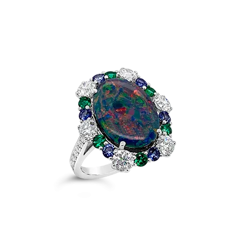 Black Opal Ring