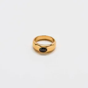Black Pave Signet Ring
