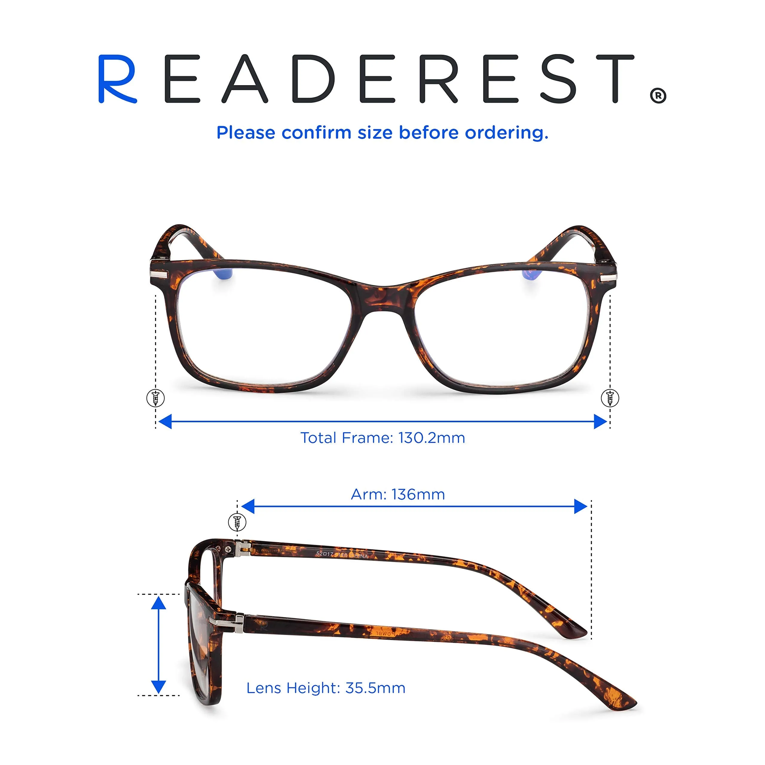 Blue-Light-Blocking-Reading-Glasses-Tortoise-0-50-Magnification-Computer-Glasses