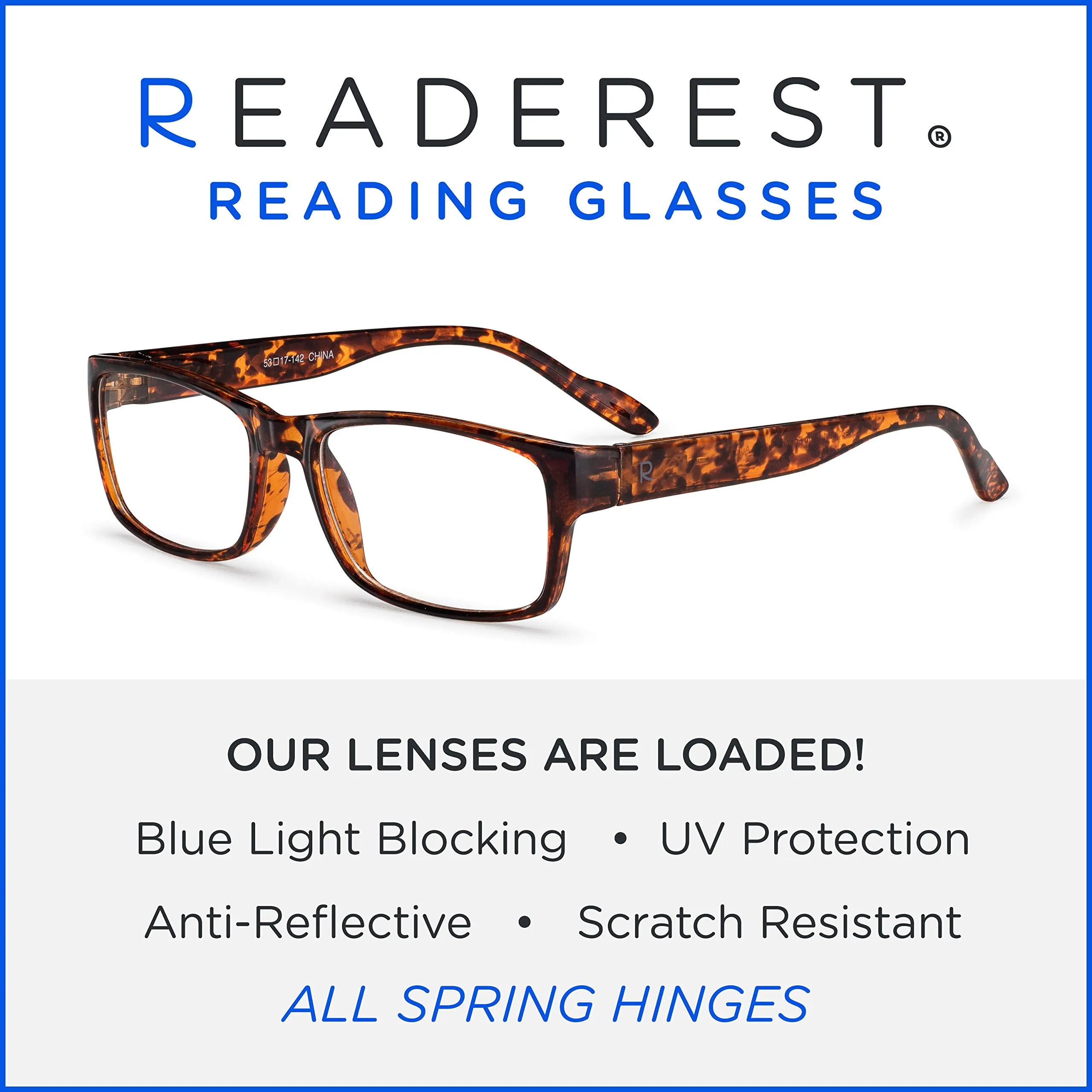 Blue-Light-Blocking-Reading-Glasses-Tortoise-1-50-Magnification Anti Glare