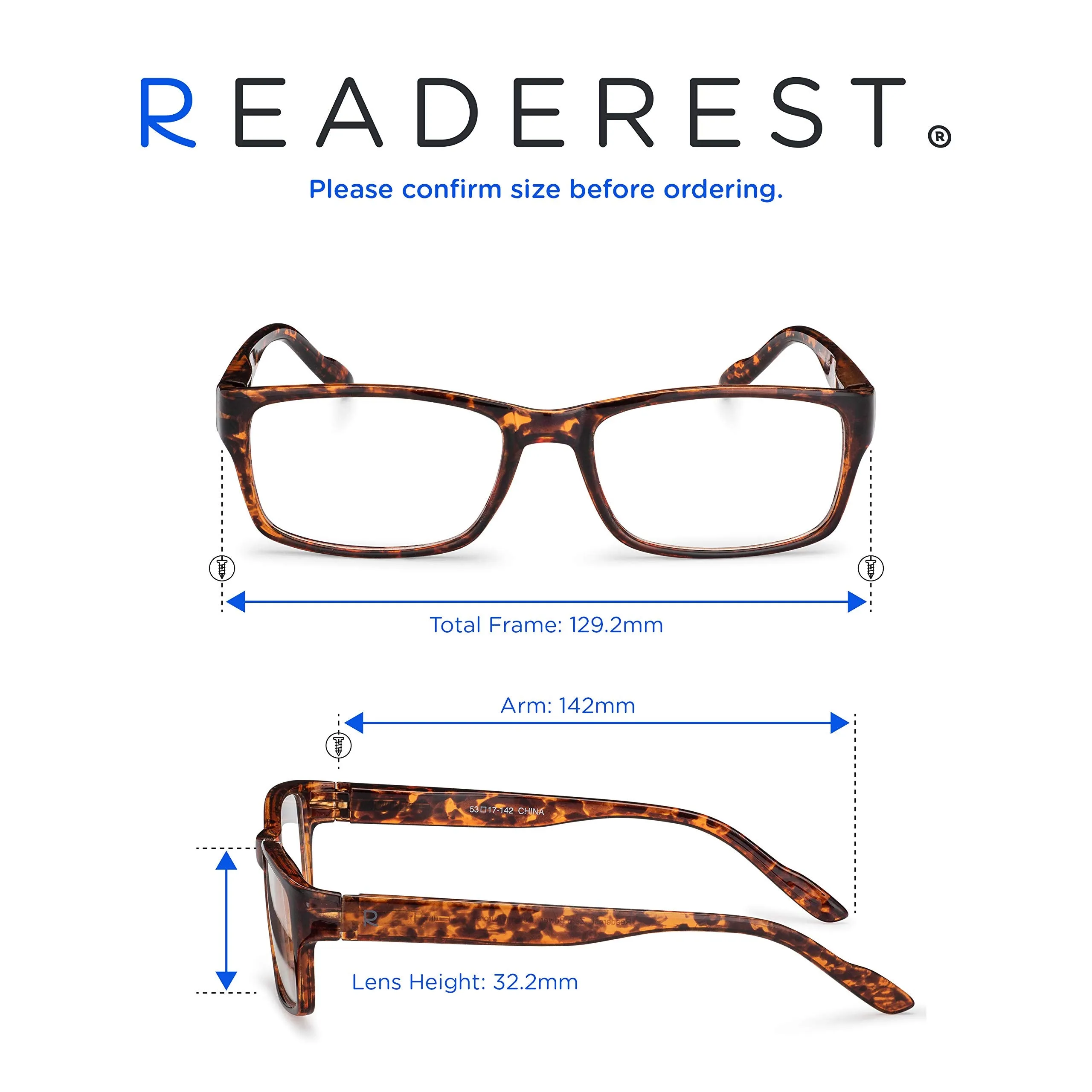 Blue-Light-Blocking-Reading-Glasses-Tortoise-1-50-Magnification Anti Glare