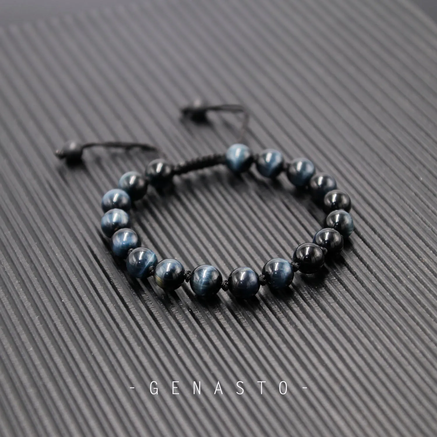Blue Tiger Eye Single-layer Bracelet, 8mm