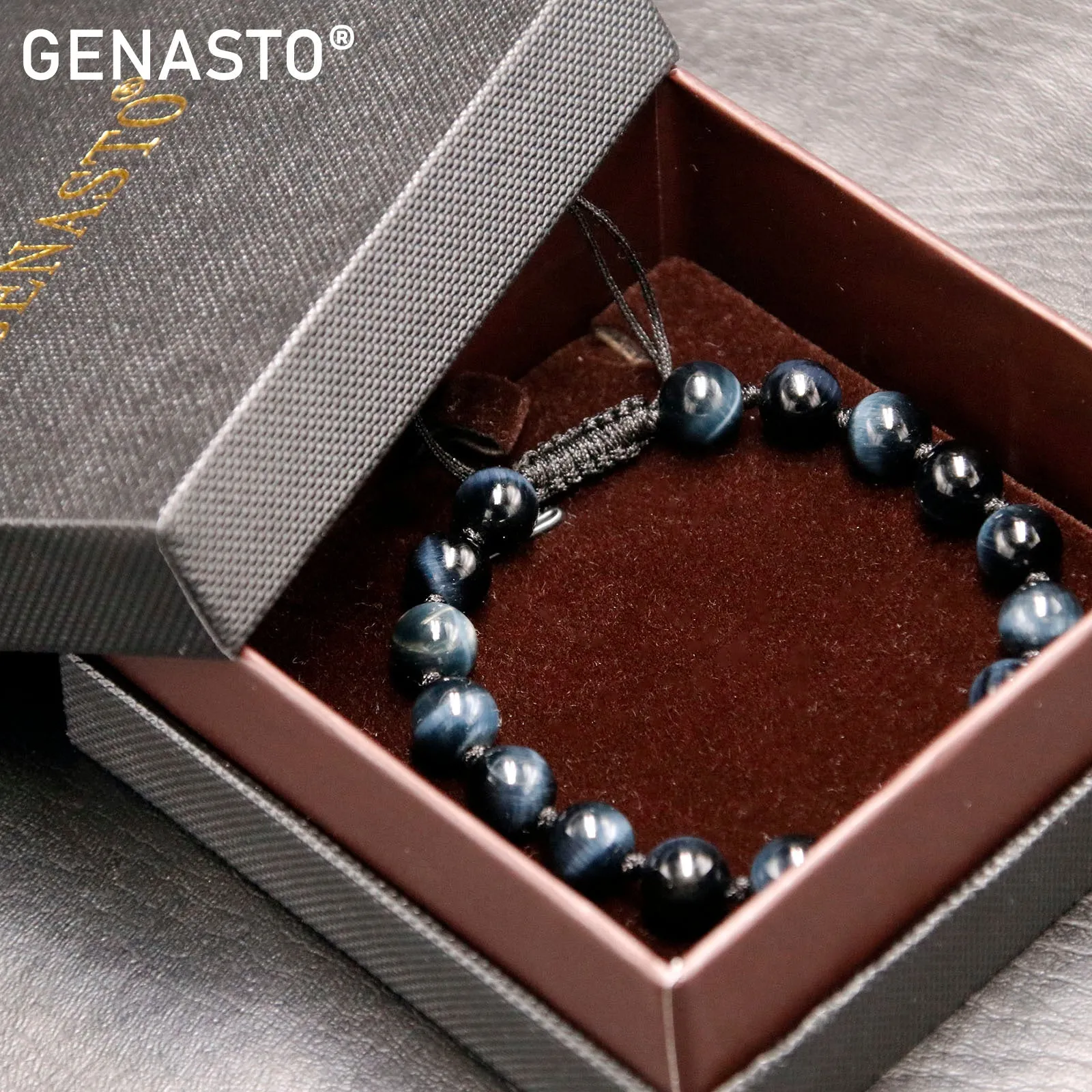 Blue Tiger Eye Single-layer Bracelet, 8mm