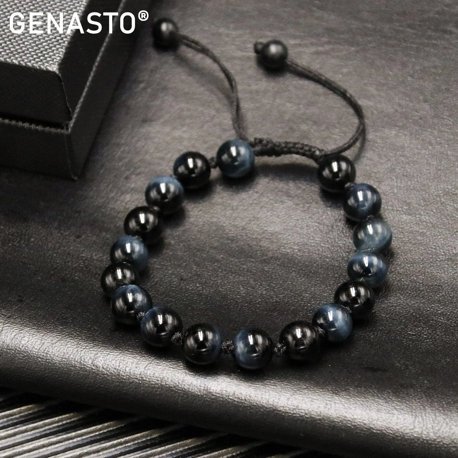 Blue Tiger Eye Single-layer Bracelet, 8mm
