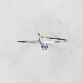 Blue Topaz Dew Drop Silver Bracelet