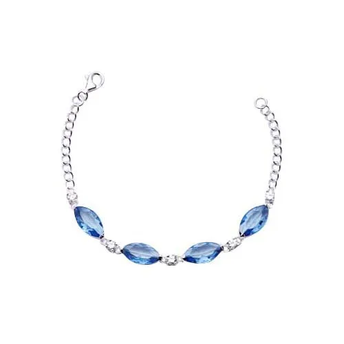 Blue Topaz Silver Bracelet