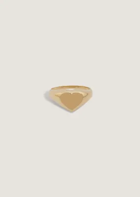 Bold Heart Signet Ring