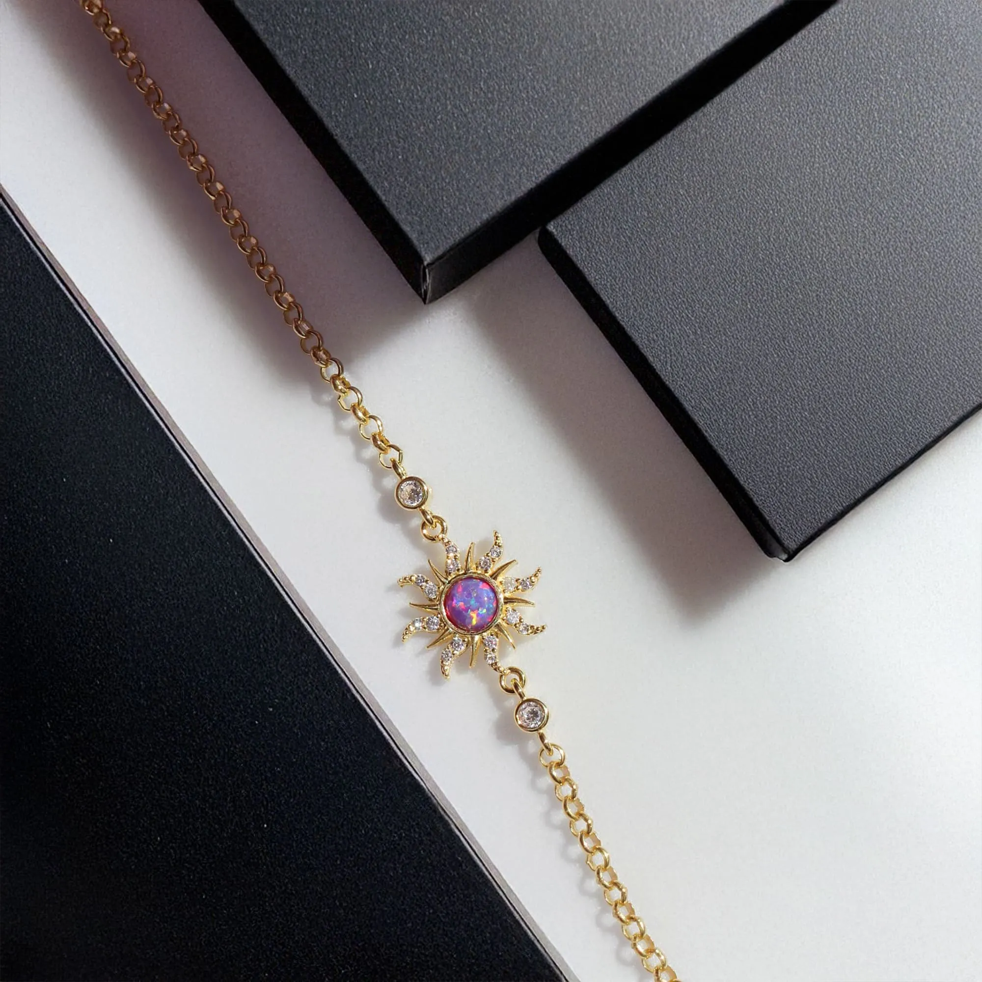 Boxed Rapunzel Opal Bracelet and Ring Set