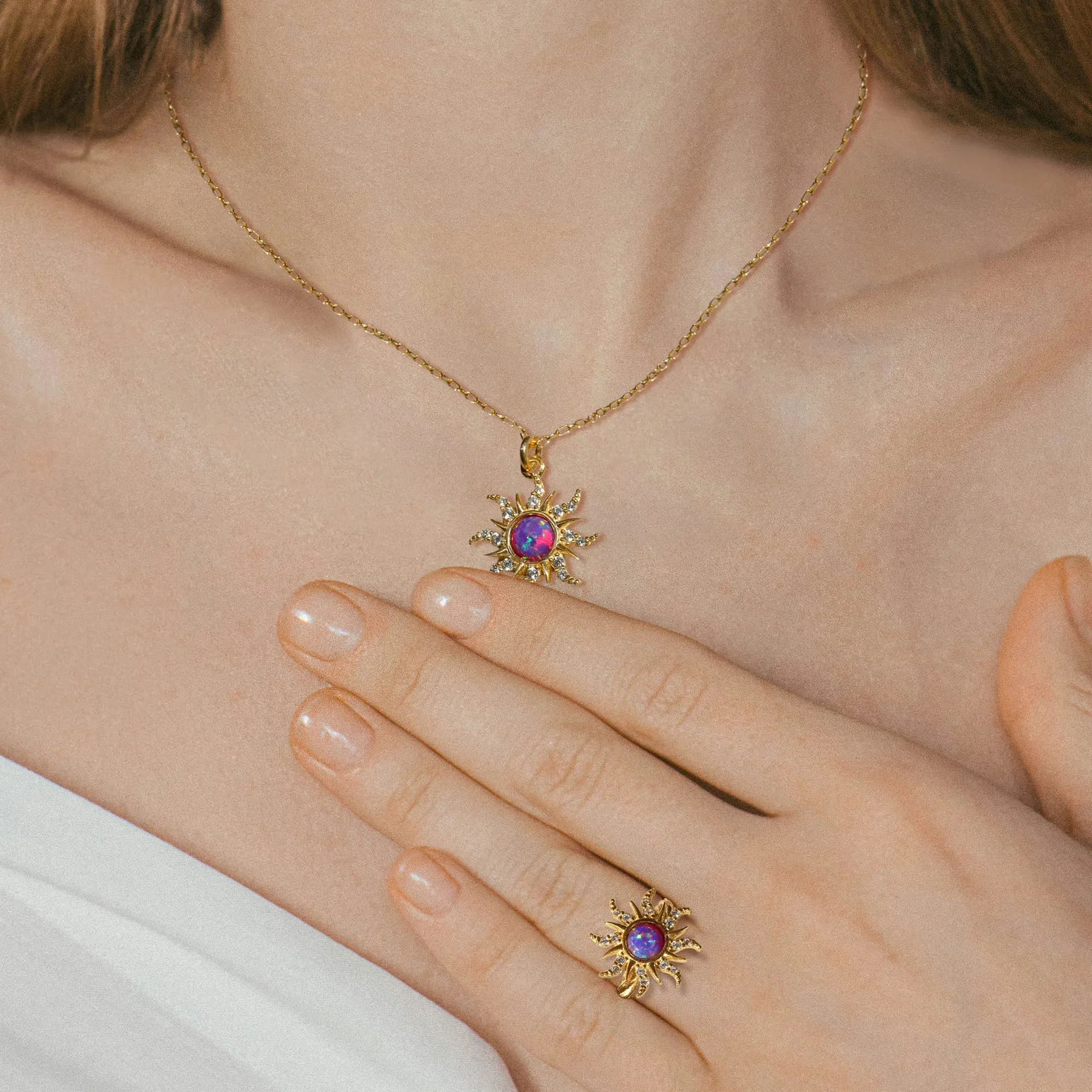 Boxed Rapunzel Opal Bracelet and Ring Set
