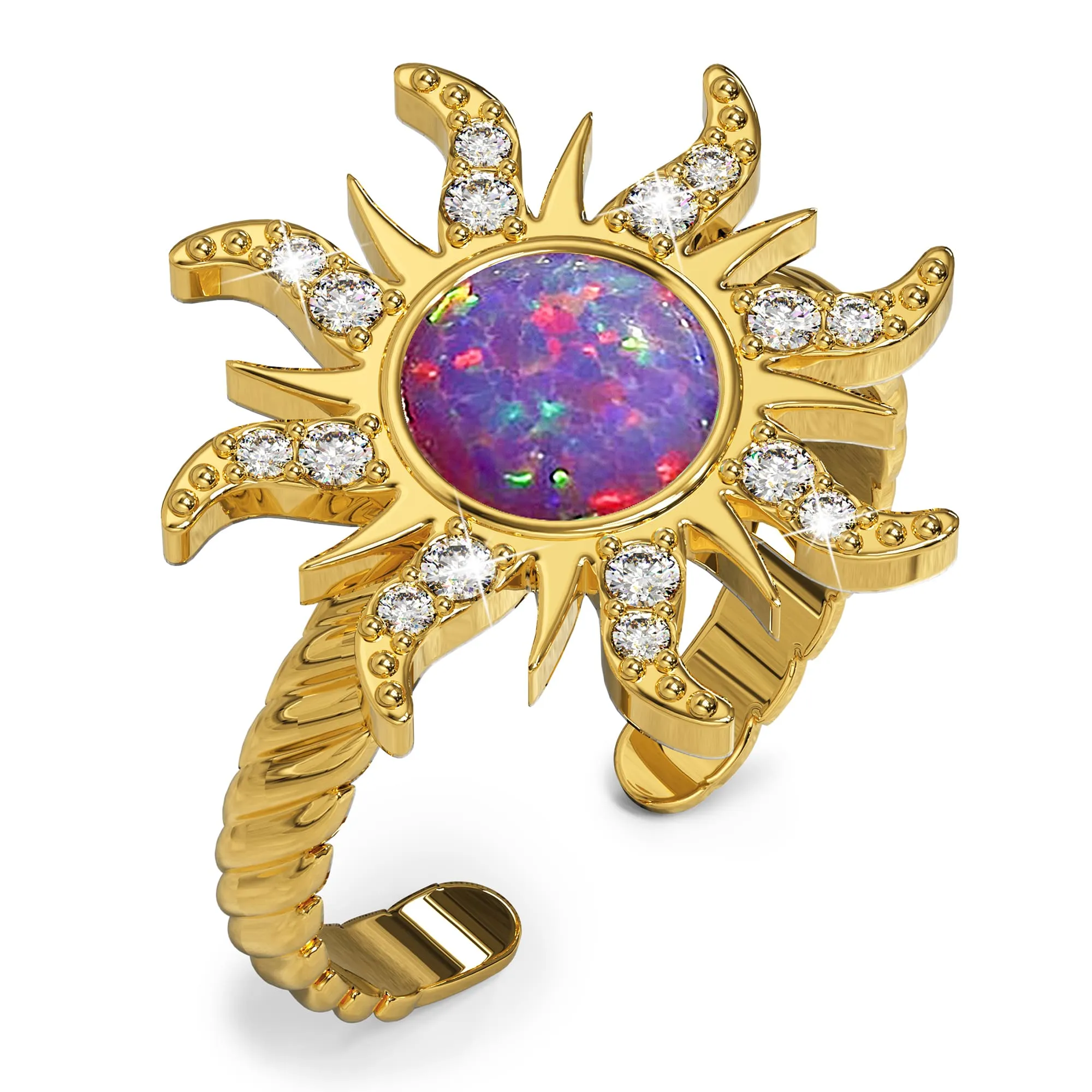 Boxed Rapunzel Opal Bracelet and Ring Set